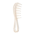 Transparent wide-tooth comb with gold glitter for curly hair in a clear finish - Glitter Gold