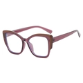Montatura occhiali quadrata TR90 viola traslucida con accenti marrone scuro - Tè Viola