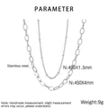 Ensemble de colliers superposés en acier inoxydable argenté avec chaîne à billes - Argent (KN235922-Z)