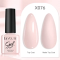 LILY'CUTE light pink gel polish X076 in glossy and matte finish effects 7ml bottle - Nude Pink (76)
