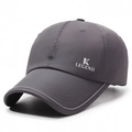 Quick-dry dark grey baseball cap with K LEGEND embroidery and reflective brim edge - Adjustable / Dark Gray