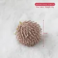 Décoration sapin de Noël pomme de pin marron clair de 10cm avec paillettes et fil d'or - Grande Boule de Pin Pailletée Brun Clair