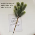 Artificial 8-head bicolored pine branch 36cm for Christmas tree decoration - 8-head Bicolor Branch