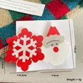 Set di fermagli per capelli natalizi con Babbo Natale e fiocco di neve rosso - 5-Fiocco di Neve Rosso (Fiocco & Babbo Natale)