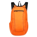 Lightweight foldable waterproof orange sports backpack with breathable mesh straps - Orange