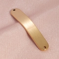 Macro detail of golden brushed titanium steel bar connector for jewelry making - Brushed Gold