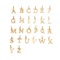 Set completo di 26 ciondoli a lettera dorati in layout a matrice per gioielli fai-da-te - Set di 26 lettere / Oro