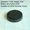 Black 11cm matte base for preserved flower dome with 6.5cm battery slot and 2cm height - Black Base for 9CM Dome