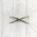 Silver alloy hair clip with a hammered texture in a minimalist X-shaped cross design - 14# Silver (Hammered X-Shape)
