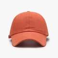 Gorra de béisbol clásica de sarga de algodón naranja con visera curva y seis paneles - Rojo Anaranjado