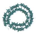Bright turquoise starfish shape loose beads for DIY jewelry and bracelets making - 13*13mm / Green