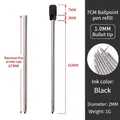 Refill per penna a sfera in metallo nero da 7 cm con punta da 1,0 mm e dimensioni - Nero