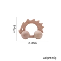 Detail view of walnut wood hedgehog toy with precise dimensions 8.3x6.4cm and 45g weight - Beech 4-Wheel Hedgehog