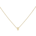Minimalist 18K gold letter D uppercase alphabet pendant necklace for women - Gold D