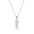 Collar de signo zodiacal en acero inoxidable plateado con colgante de Baby - Aries Plateado