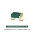 Dark green velvet and gold metal watch display stand in small size 9.5x5.8x6.5cm - Metal Watch Rack