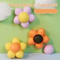Pelota giratoria de hierba gatera con forma de flor en violeta naranja y amarillo - Bola de Hierba Gatera Giratoria Púrpura
