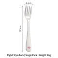 Single 304 stainless steel baby spoon with pink pig design and 15.5cm length dimensions - Pig Fork