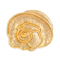 Exaggerated punk golden open ring with irregular geometric hollow texture for women - Sand Gold Irregular Spiral Snail Texture Ring (03沙金 花朵11483)