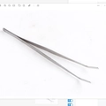 Pinzette da tè in bambù e acciaio inossidabile con punta curva di precisione - Pinze per tè in acciaio inossidabile 18 cm (p50-1)