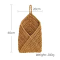 Caramel crochet cotton hanging storage basket with dimensions 40cm height and 20cm width - 20*40cm