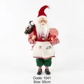 50cm Santa Claus doll in striped shirt and white apron holding a giant candy cane - Style 29 Chef Outfit Holding Lollipop & Cutlery 50cm