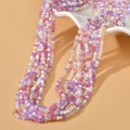 Colorful 3mm faceted wheel beads in pastel mix for DIY jewelry making and crafts - Purple Multi