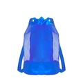 Large blue mesh beach toy storage backpack with durable nylon drawstring closure - New Style No Pocket Mesh Backpack Royal Blue 23x50cm