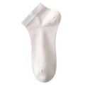 Premium white mulberry silk mesh socks with breathable ribbed cuffs for summer comfort - One Size / Beige