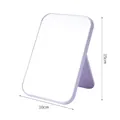 Folding purple makeup mirror with rectangular rounded corners and adjustable stand - Portable Purple