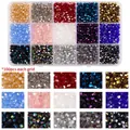 Set di 1500 perle di vetro sfaccettate da 4mm in 15 colori per gioielli fai da te - Stile in scatola 3 (G1322) / 4mm-15 Scomparti (100 pezzi per griglia)