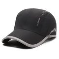 Dark grey quick-dry sports baseball cap with breathable mesh and TDIZ SPORT logo - Dark Gray