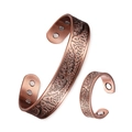 Magnettherapie-Set aus Kupfer mit Armband und Ring, Motiv Baum des Lebens - Lebensbaum Rotkupfer Armband Und Ring Set