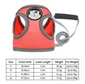 Orange breathable mesh pet harness and leash set with detailed size chart specifications - XL / Fluorescent Pink