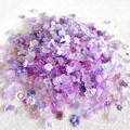 Amuletos de resina violeta para decoración de uñas con mariposas y flores mixtas - Púrpura en bolsa