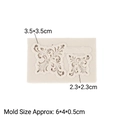 White Baroque silicone mold with scroll relief patterns for fondant and clay DIY - US 5 / Gray