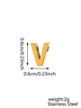 Minimalist V-shaped gold plated stainless steel pendant showing 0.6cm dimensions - Letter V Pendant