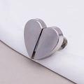 Silver heart-shaped magnetic curtain closure clip made of durable polished metal - Silver Heart Buckle Alloy Material
