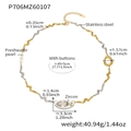 Gedetailleerd overzicht van tweekleurige ketting met zoetwaterparels en zirkoonsteen - 45+5cm / Color Block