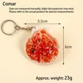 Creative simulated garlic scallop keychain with realistic resin seafood details - Red Oil Vermicelli Scallop - Keychain