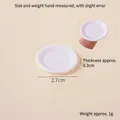 Miniature white round plate for dollhouse DIY, 2.7cm diameter and 0.3cm thickness - 2.7cm Mini Textured Round Dish