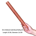 Ebony wood children rolling pin 25cm length with natural solid wood grain finish - Kids Rolling Pin 25*2.5cm