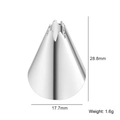 Star shaped stainless steel piping nozzle for cake decorating with 17.7mm base diameter - Design No.7