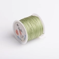 72 gauge light green jade cord for DIY jewelry making and handmade weaving crafts - Bean Green No.07 / A-Line/30 Meters
