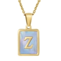 Blue Shell Letter Z Style (With Chain)