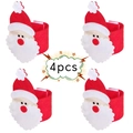 Set of 4 Christmas Santa Claus felt napkin rings for holiday table decoration - Santa Claus / Set of 4