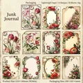 Set di 30 fogli di carta vintage floreale, serie Oceano Rosso per scrapbooking - 2 Oceano Rosso