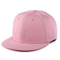 Cappellino da baseball rosa a tesa piatta in cotone di alta qualità su fondo bianco - Regolabile / Rosa