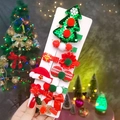 Funkelndes Weihnachts-Haarclip-Set mit Paillettenbäumen und Filzhüten für Mädchen - 4# Pailletten Weihnachtsbaum 10er Set