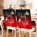 Holy Night Christmas chair covers featuring an angel under a starry sky on white chairs - Starry Sky Angel (YT05-22)